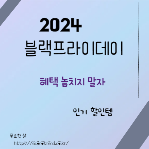 2024 블랙프라이데이 한국에서도 놓치지 말아야 할 인기 할인템 추천 썸네일