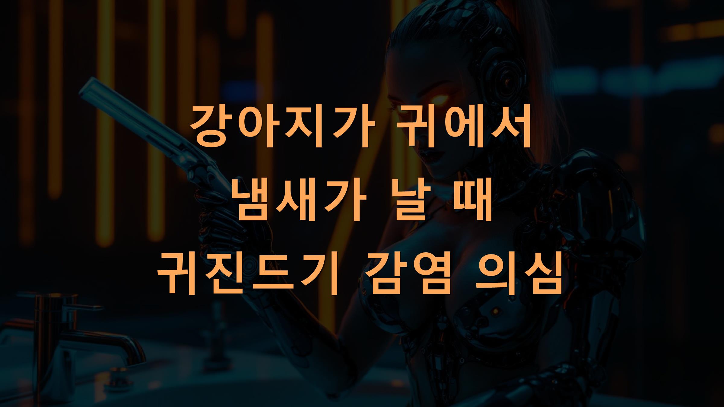 강아지가 귀에서 냄새가 날 때 귀진드기 감염 의심