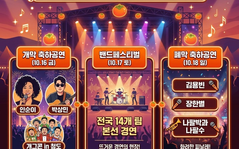 2026 청도반시축제 일정·인순이 박상민 라인업 및 주차·셔틀 총정리 -