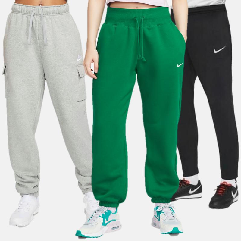 나이키 여자 트레이닝 팬츠 긴바지 런닝 스웻 일자 조거 면 기모 츄리닝
