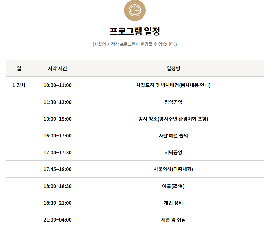 전등사 템플스테이