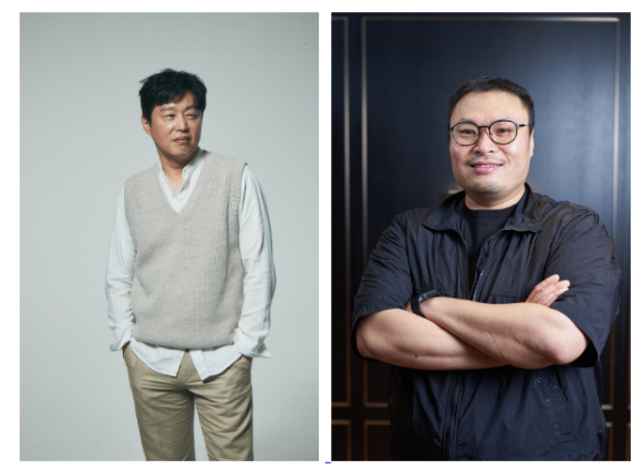 강풀 작가의 웹툰 &#39;조명가게&#39;가 디즈니+ 오리지널 시리즈로 제작된다. 사진은 김희원과 강풀. [사진=디즈니+&#44; 각 소속사]