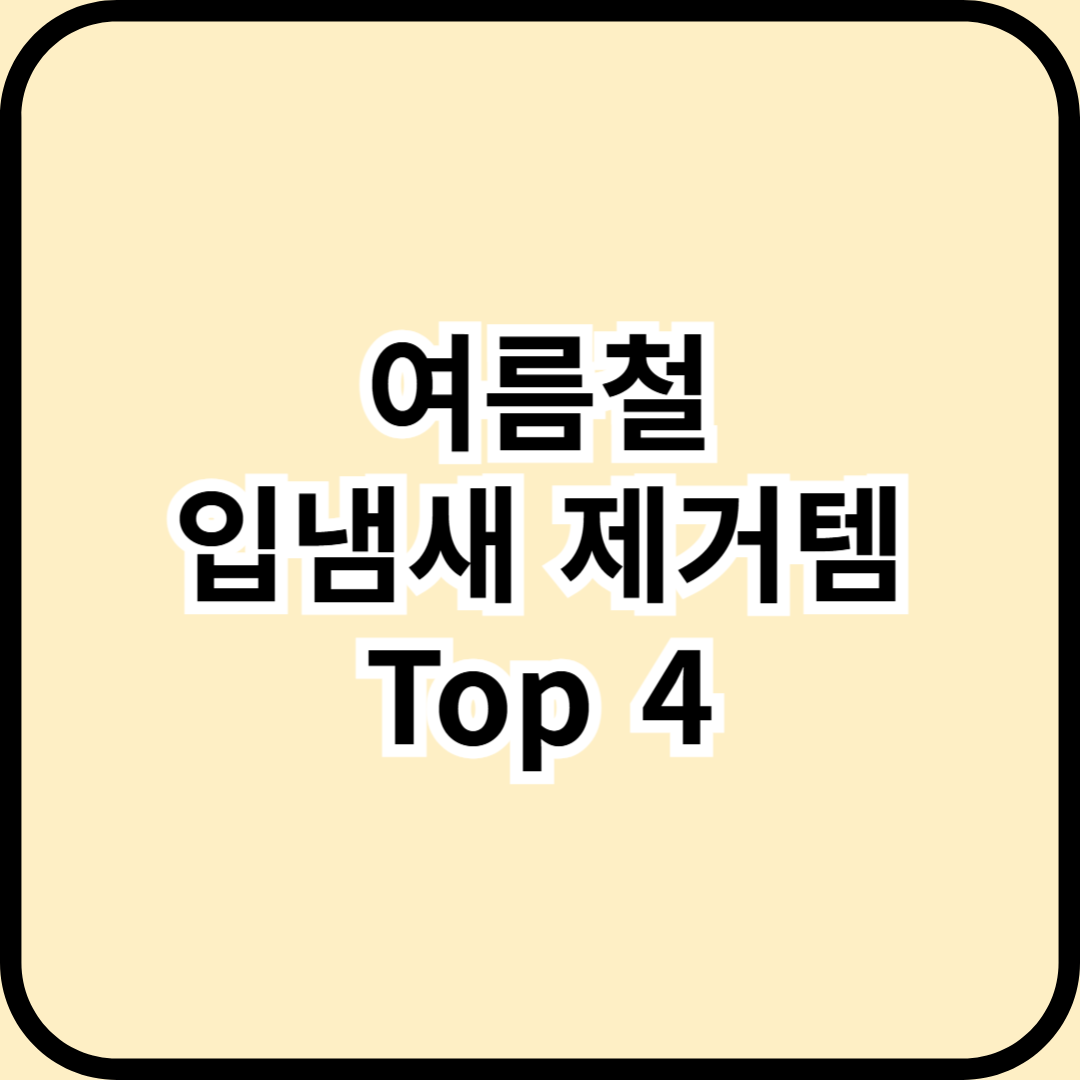 입냄새 제거템 추천 Top4 – 여름철 남자 직장인의 필수 생존템!