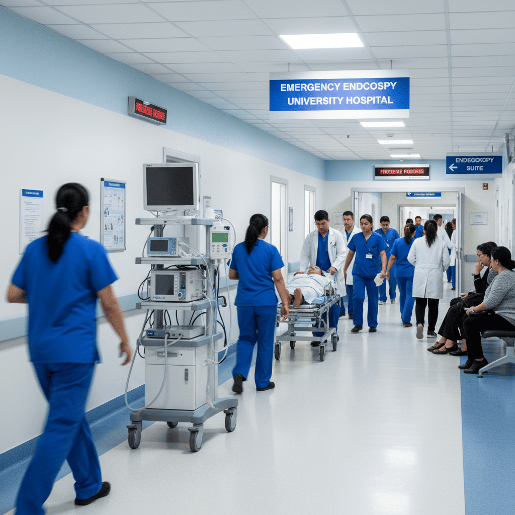 출혈성 위궤양 응급내시경 클립 지혈 치료