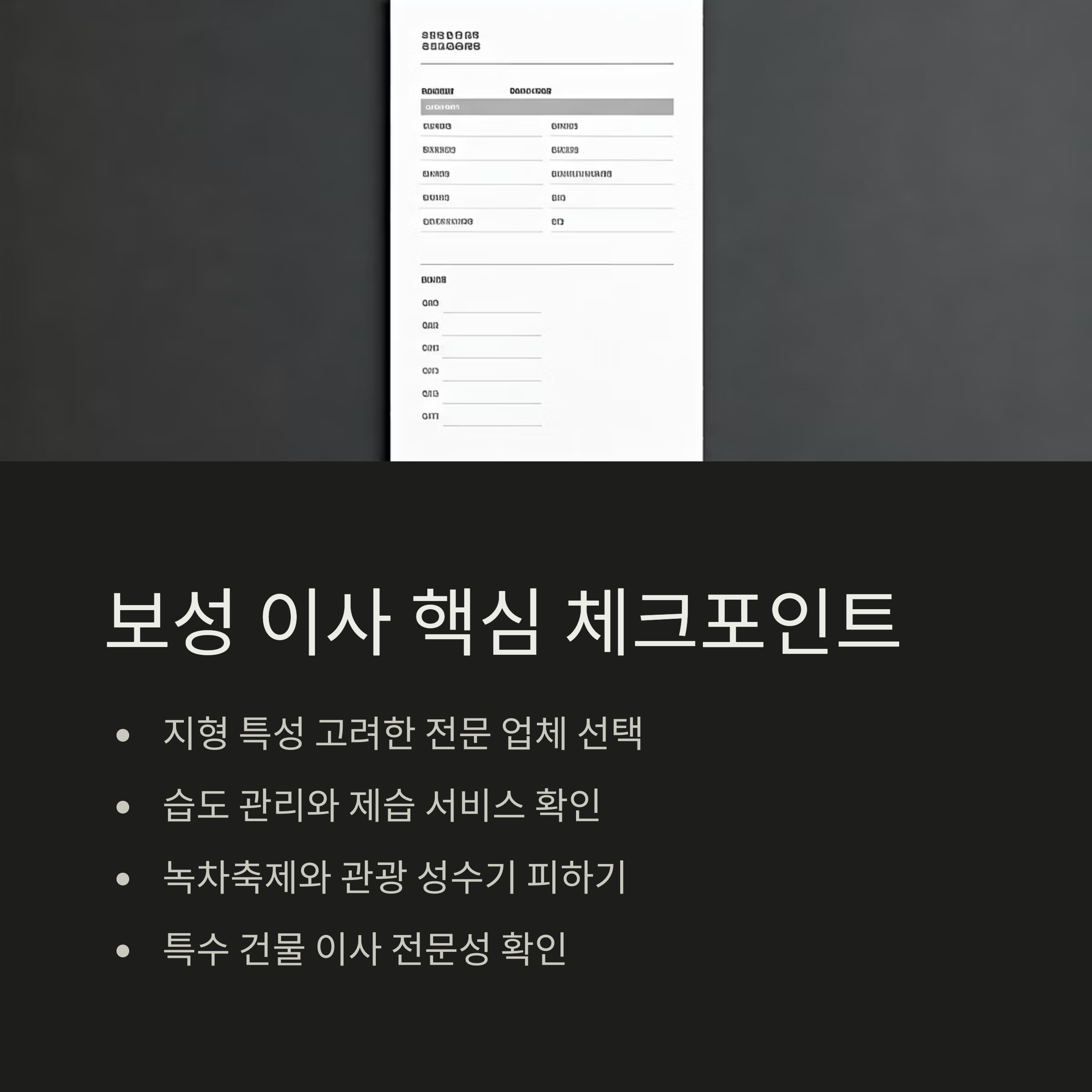 보성 이삿짐센터 핵심 포인트