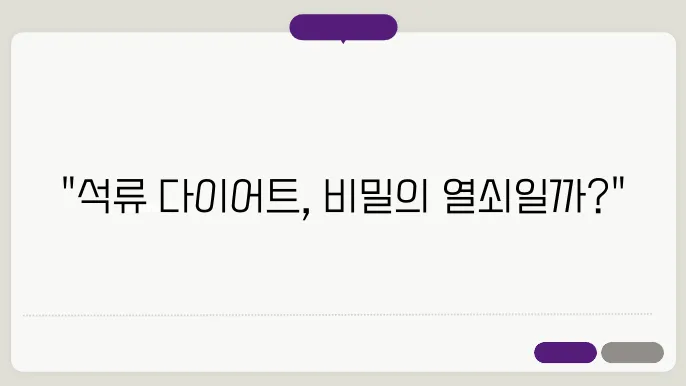 석류 다이어트 효과