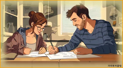 img_Detailed_depiction_of_a_young_couple_filling_out-(3)
