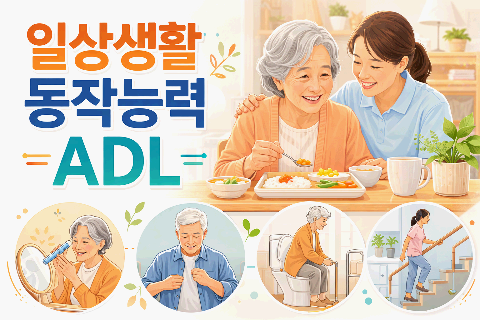 일상생활 동작능력(ADL)이란? 개념과 측정 방법, 평가도구까지 쉽게 이해하기
