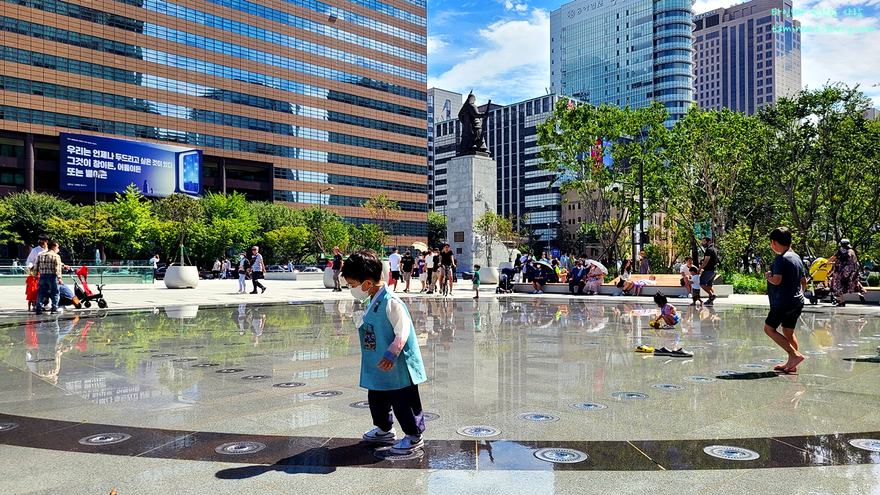 광화문광장-한글분수
