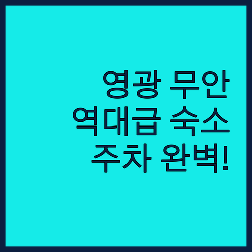 전남 영광 무안 비즈니스 출장 및 여..