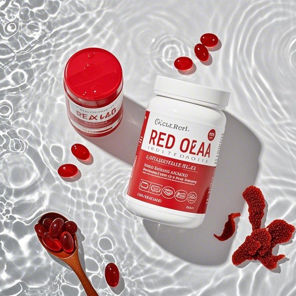 신선한 레드 알지와 레드 알지 추출물, 레드 알지 서플리먼트 제품들