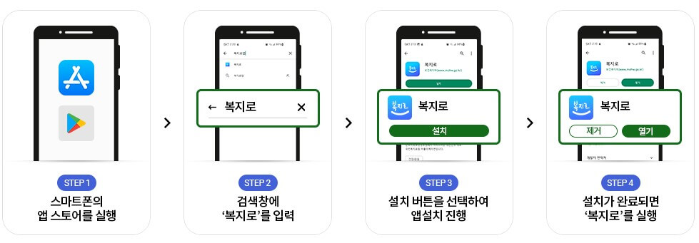 내 손안의 복지! 나의 맞춤형 복지로 모바일앱 다운로드