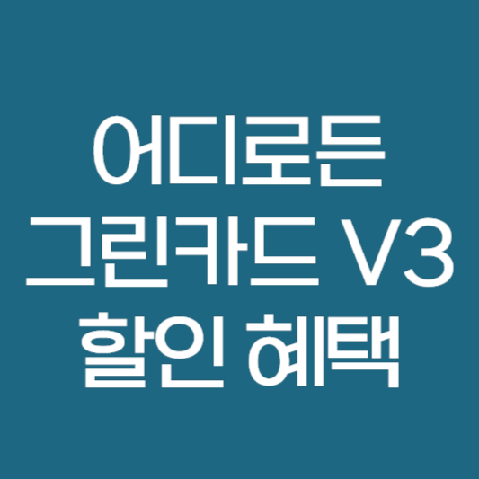 어디로든 그린카드 v3 80% 할인 혜택 총정리