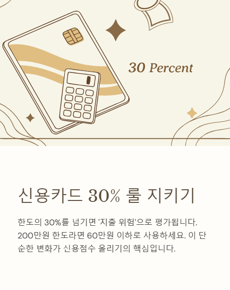 신용카드 30% 룰 지키기