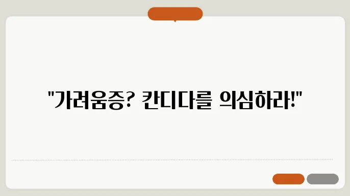 칸디다성 질염, 증상 및 치료 방법 알아보기