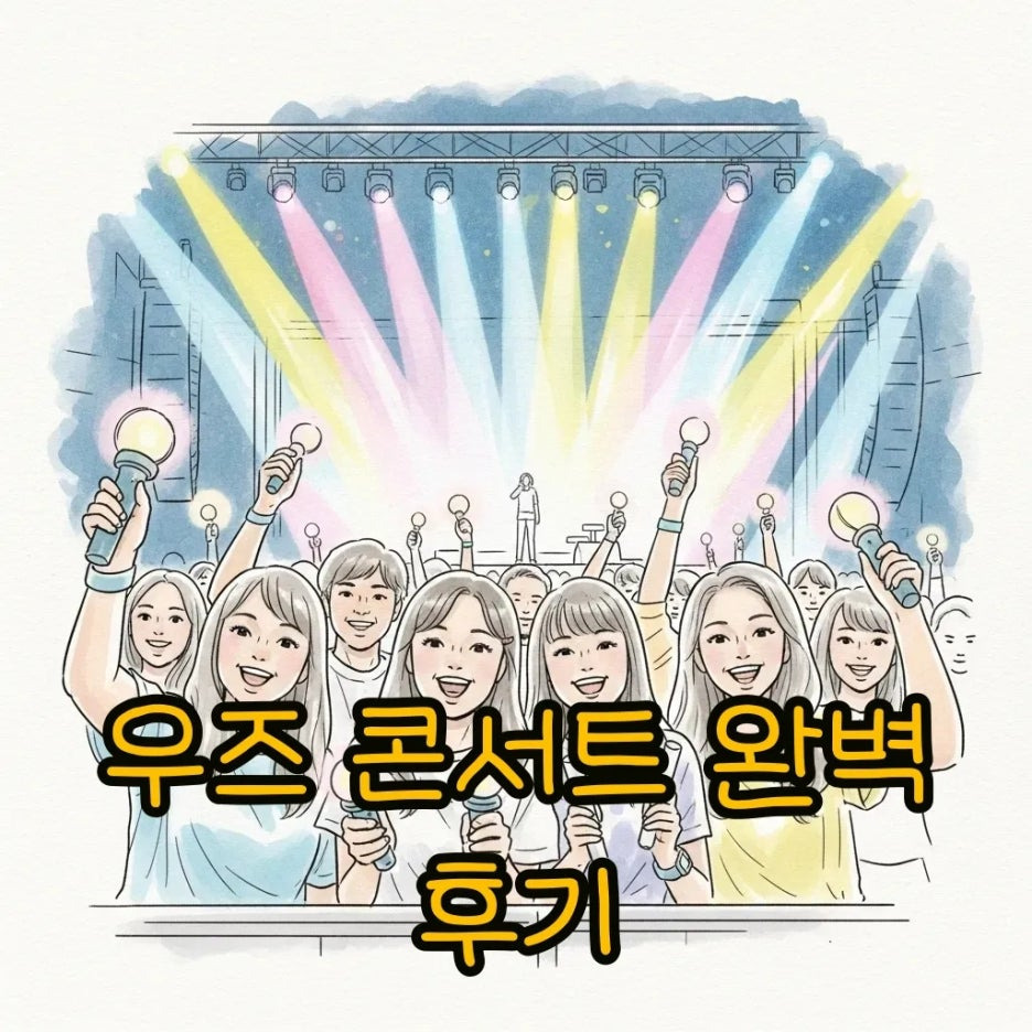 열정 가득한 우즈 콘서트 현장 분위기