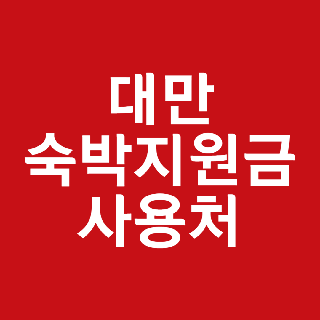 대만 숙박지원금 사용처