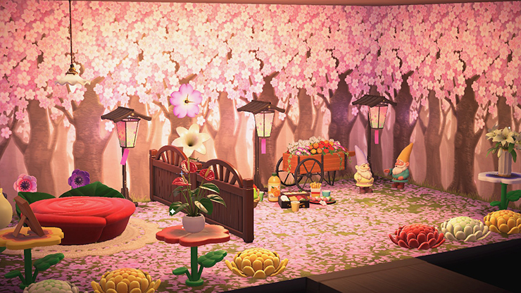 모동숲 해피홈 젤리 - 시들지 않는 꽃에 둘러싸여서