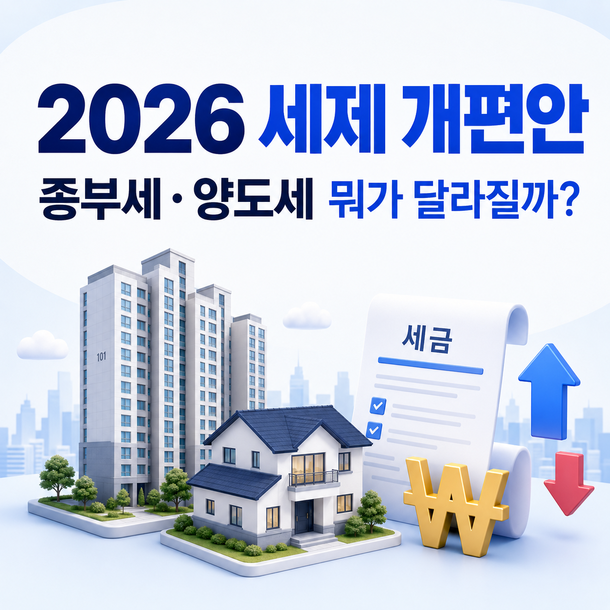 기존 부동산 세제와 2026 세제 개편안 가액 실거주 기준 비교
