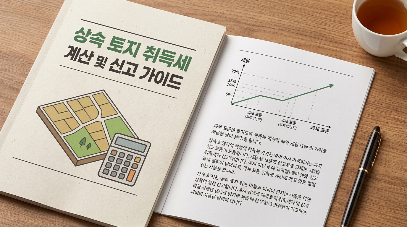 상속 받은 토지에 대한 취득세 계산 및 신고 기한 안내 그래프 이미지