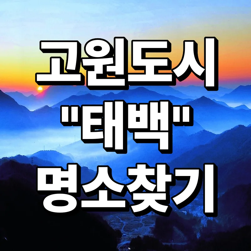 고원도시 명소찾기 태백 여행