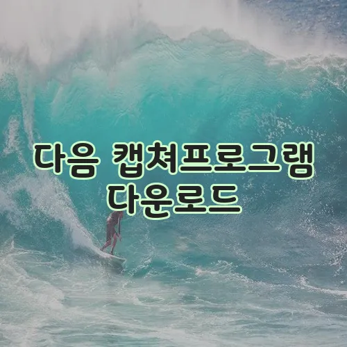 다음 캡쳐프로그램 다운로드