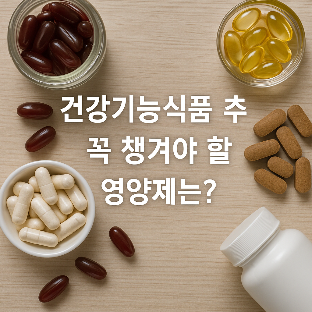 건강기능식품 추천! 꼭 챙겨야 할 영양제는