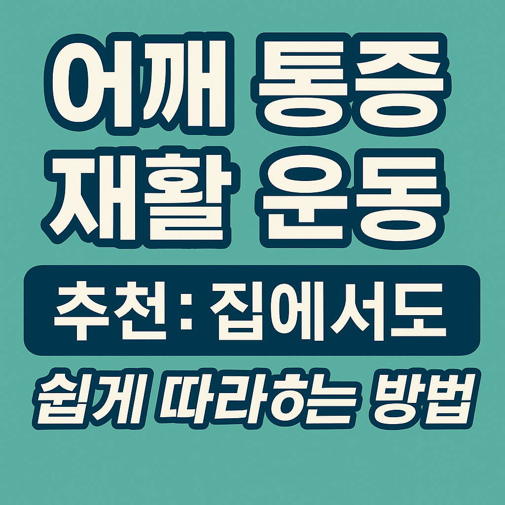 어깨 통증 재활 운동 추천