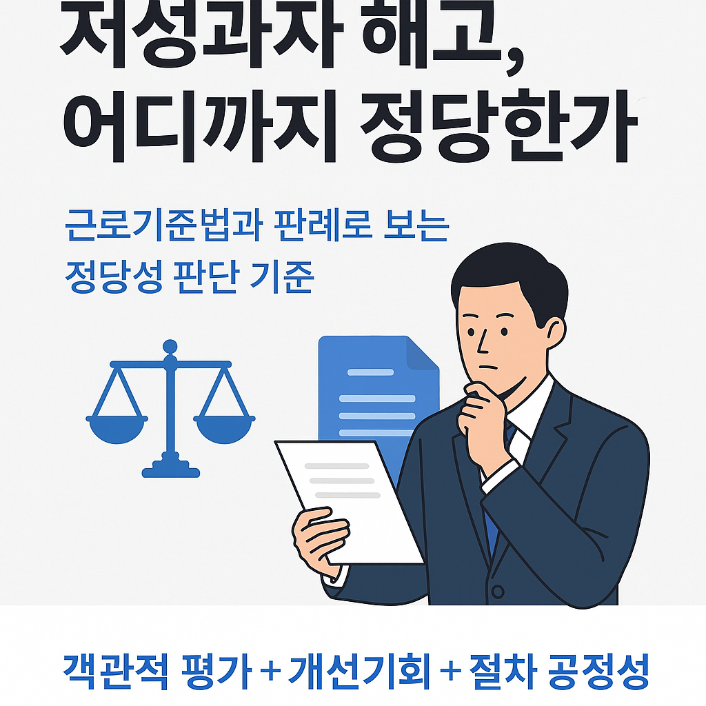 저성과자 해고와 정당성 판단 기준