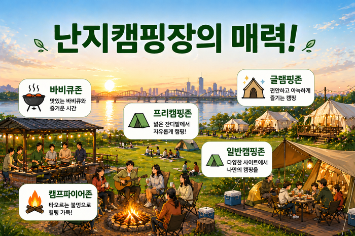 난지캠핑장의 5가지 매력 소개 이미지