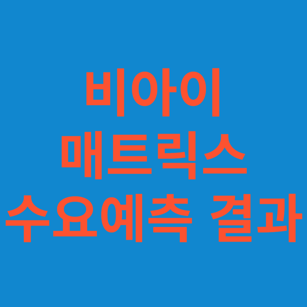 비아이매트릭스 수요예측 결과(상장일 예측)