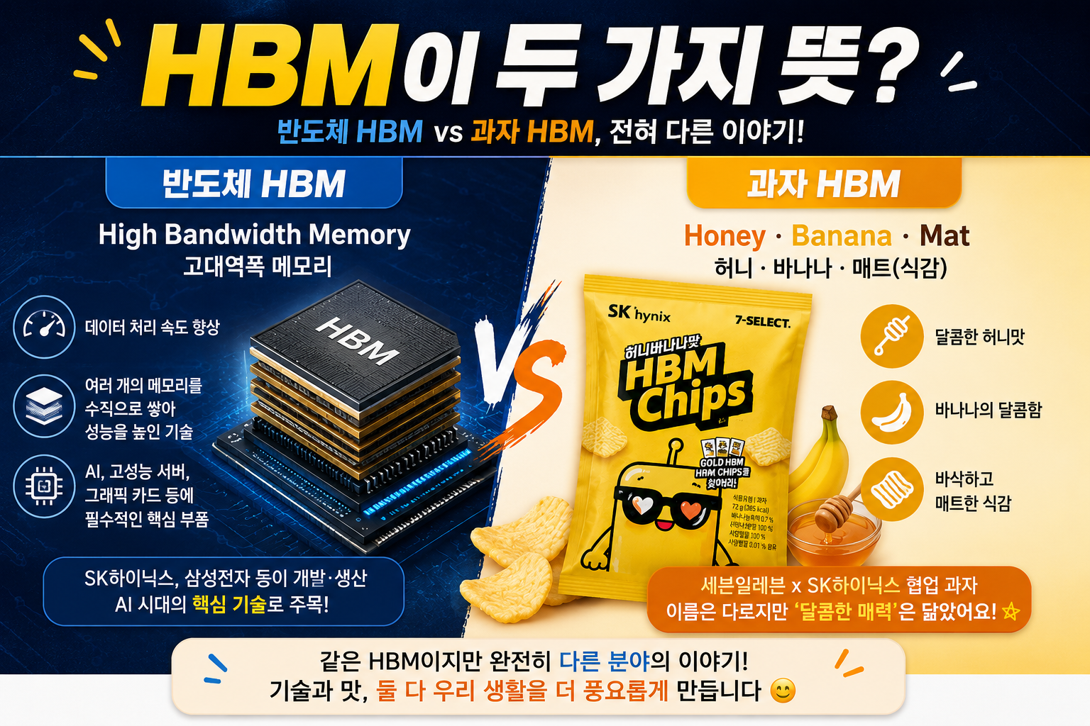 HBM 뜻과 AI 반도체 고대역폭 메모리 설명 인포그래픽