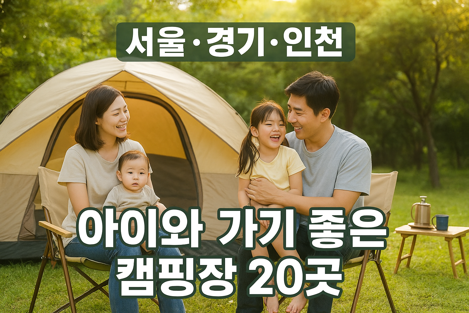 🏕 영유아 아이들과 가기 좋은 경기도&middot;수도권 캠핑장 20곳 추천