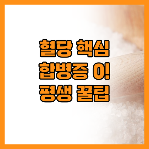 합병증 예방하는 지속 가능한 혈당 관..