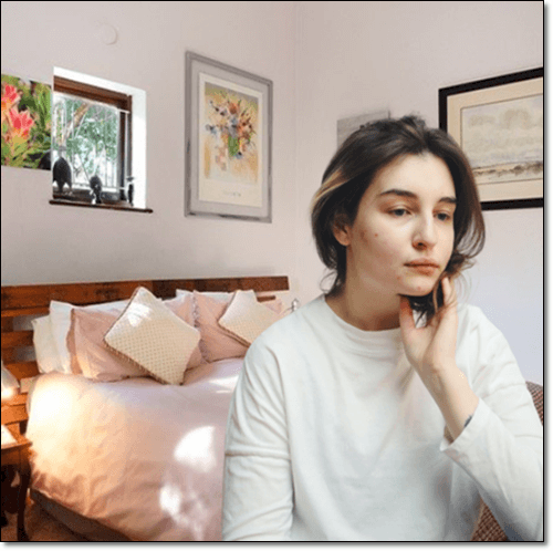 얼굴 피지낭종 생긴 여성