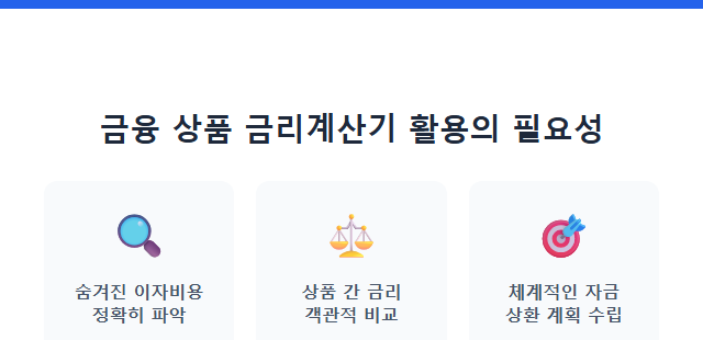 금리계산기 금융 상품별 금리계산기 활용의 필요성