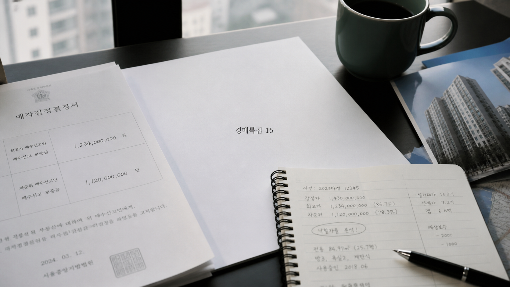 패찰했다고 슬퍼마세요, 진짜 공부는 이때부터입니다의 핵심 확인 항목을 정리한 부동산 경매 안내 표지