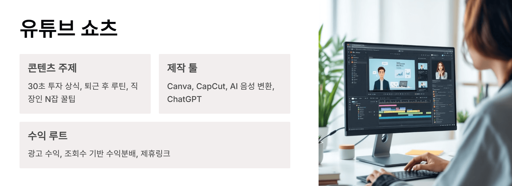 얼굴 안 나와도 수익 나는 시대