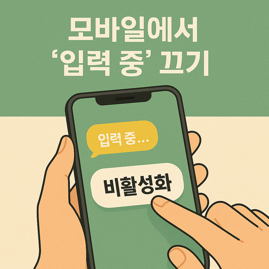 카카오톡 입력중 끄는 방법