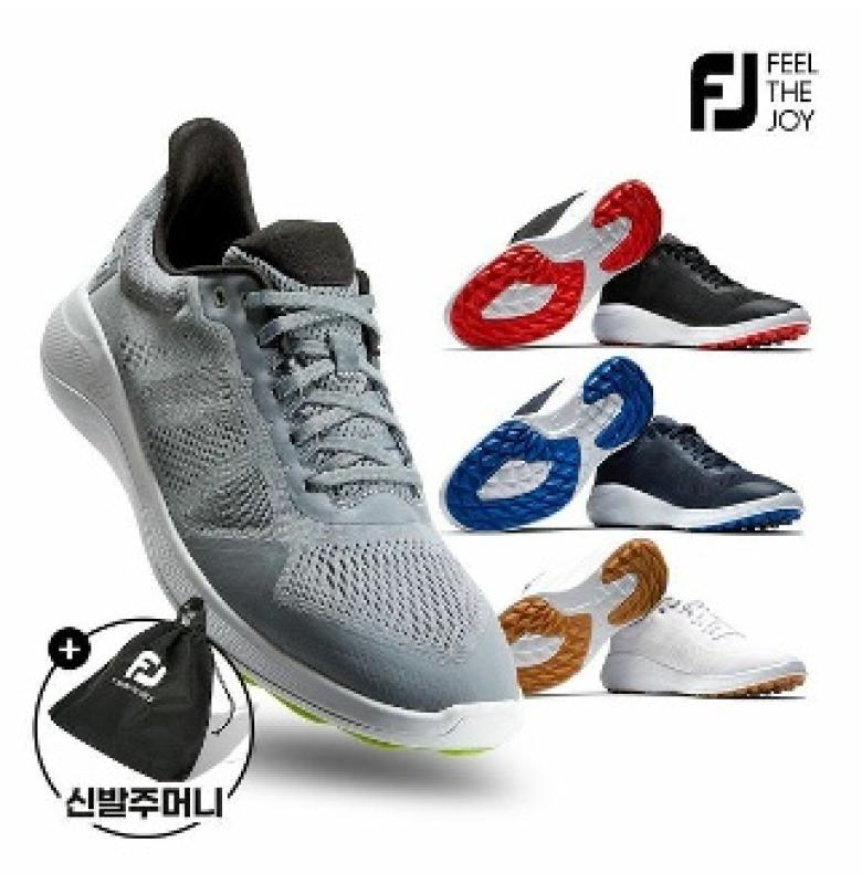 신발주머니증정 아쿠쉬네트코리아정품 풋조이 FLEX 플렉스 스파이크리스 남성 골프화 W형