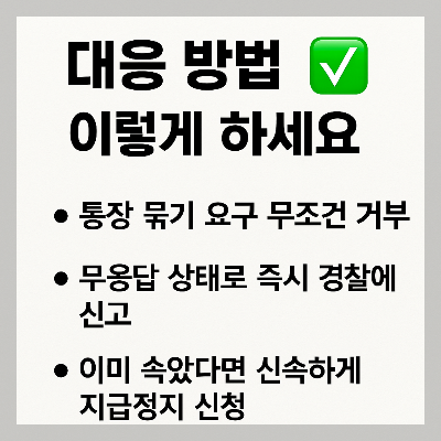 통장 묶기 사기