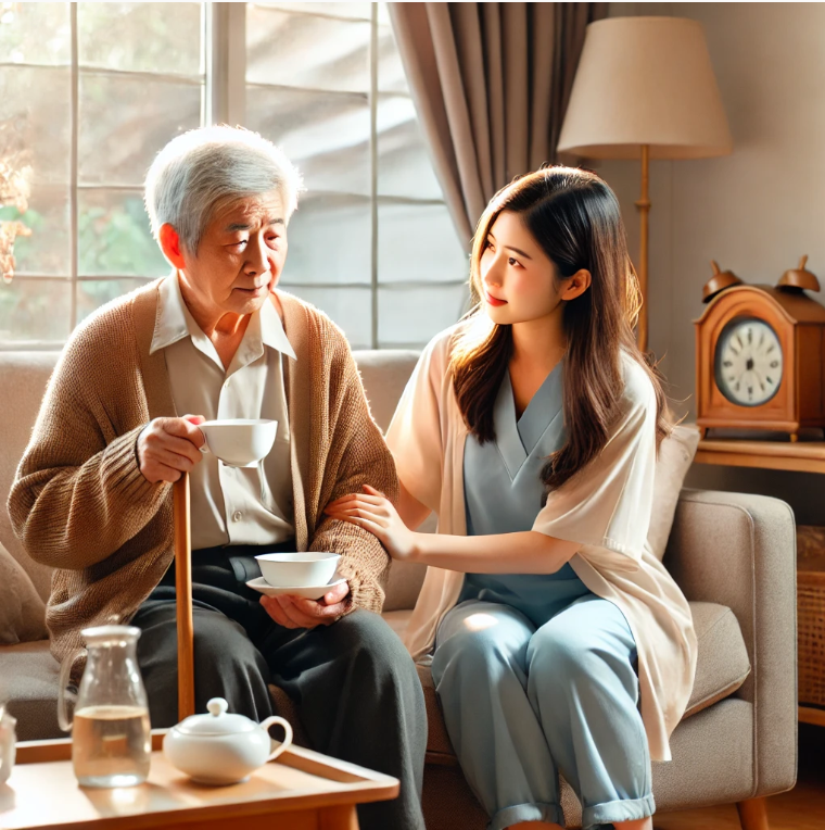 가정 내 요양 장면