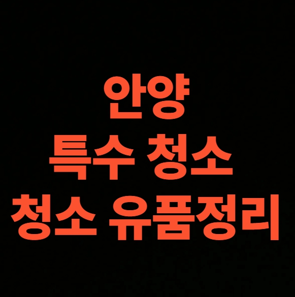 안양 유품정리 업체 고독사청소 비용 후기 ( 안양시 연락처 )