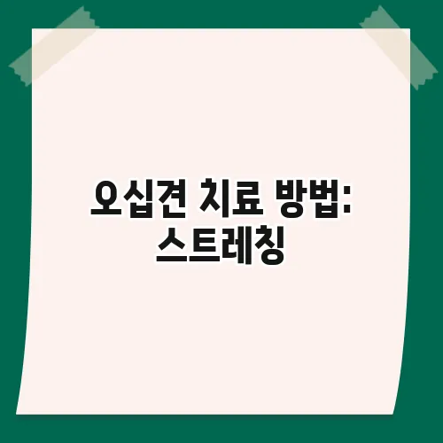 오십견 치료 방법: 스트레칭, 운동, 병원 치료 총정리
