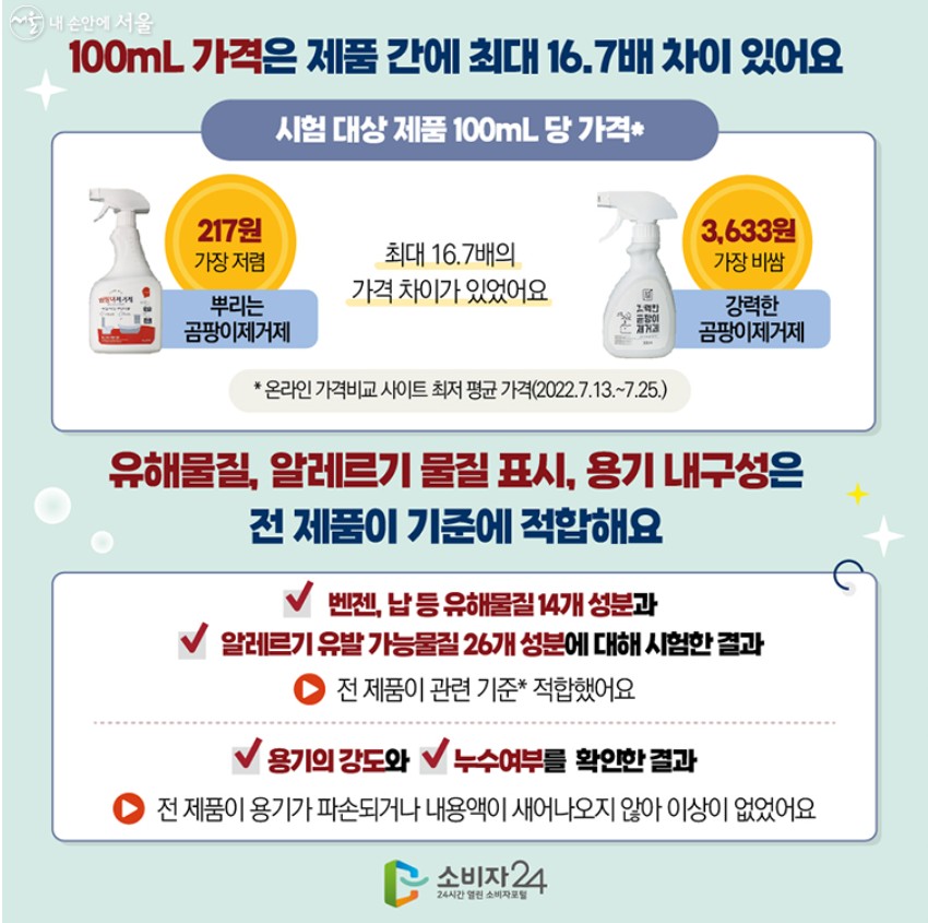 곰팡이제거제 가격비교