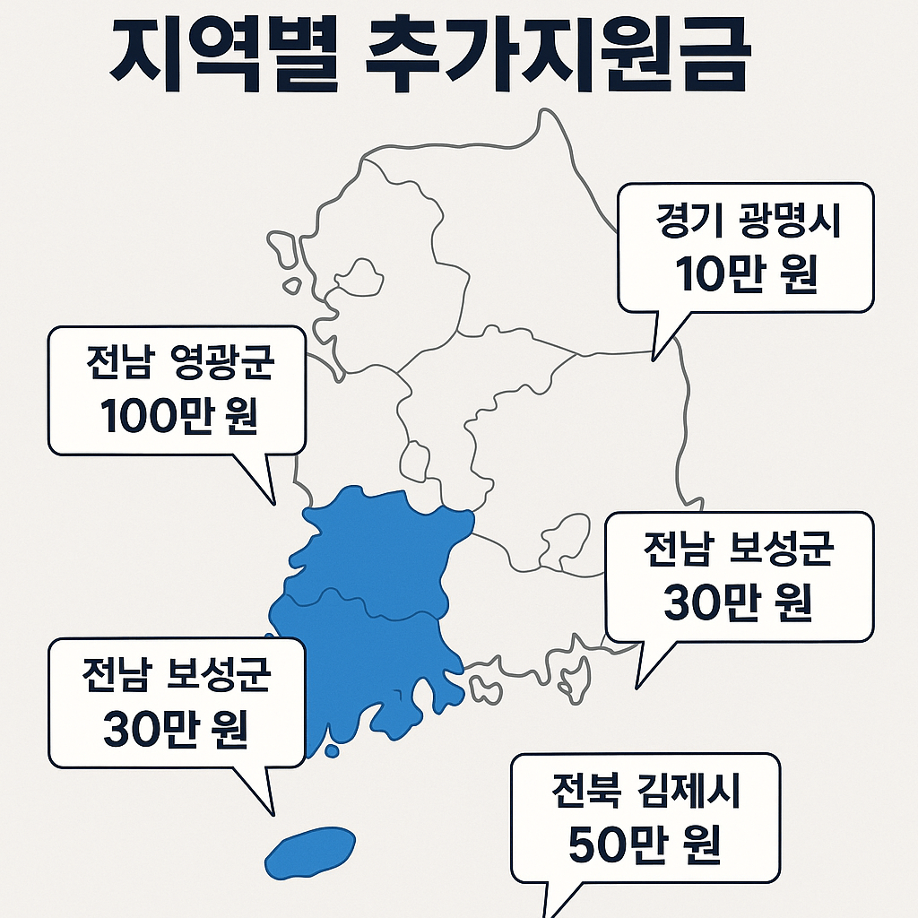 2025 민생회복지원금, 지역별·소득별 지급액 한눈에 정리