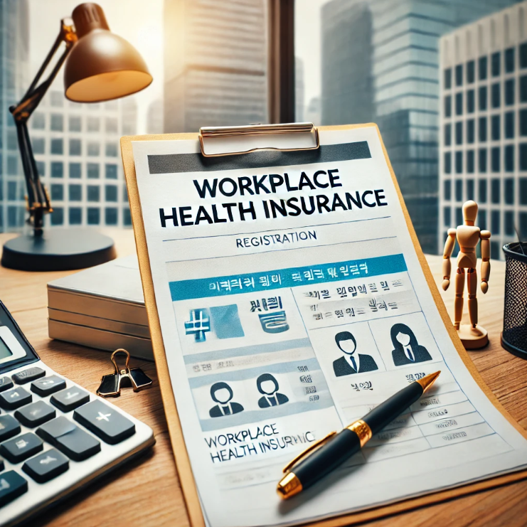 사업장 건강보험 신청을 위한 서류와 사무실 환경