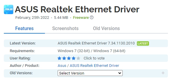 ASUS-Realtek-Ethernet-Driver