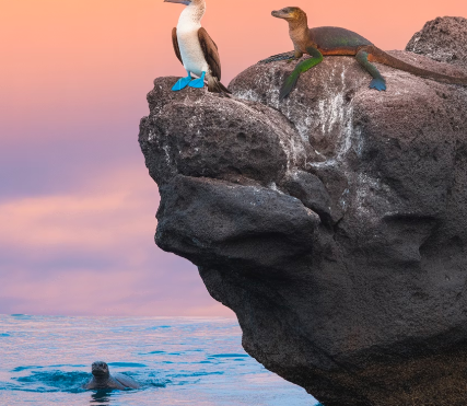 갈라파고스화 현상을 나타내는 고립된 기술 섬들과 글로벌 네트워크 연결을 보여주는 인포그래픽 썸네일