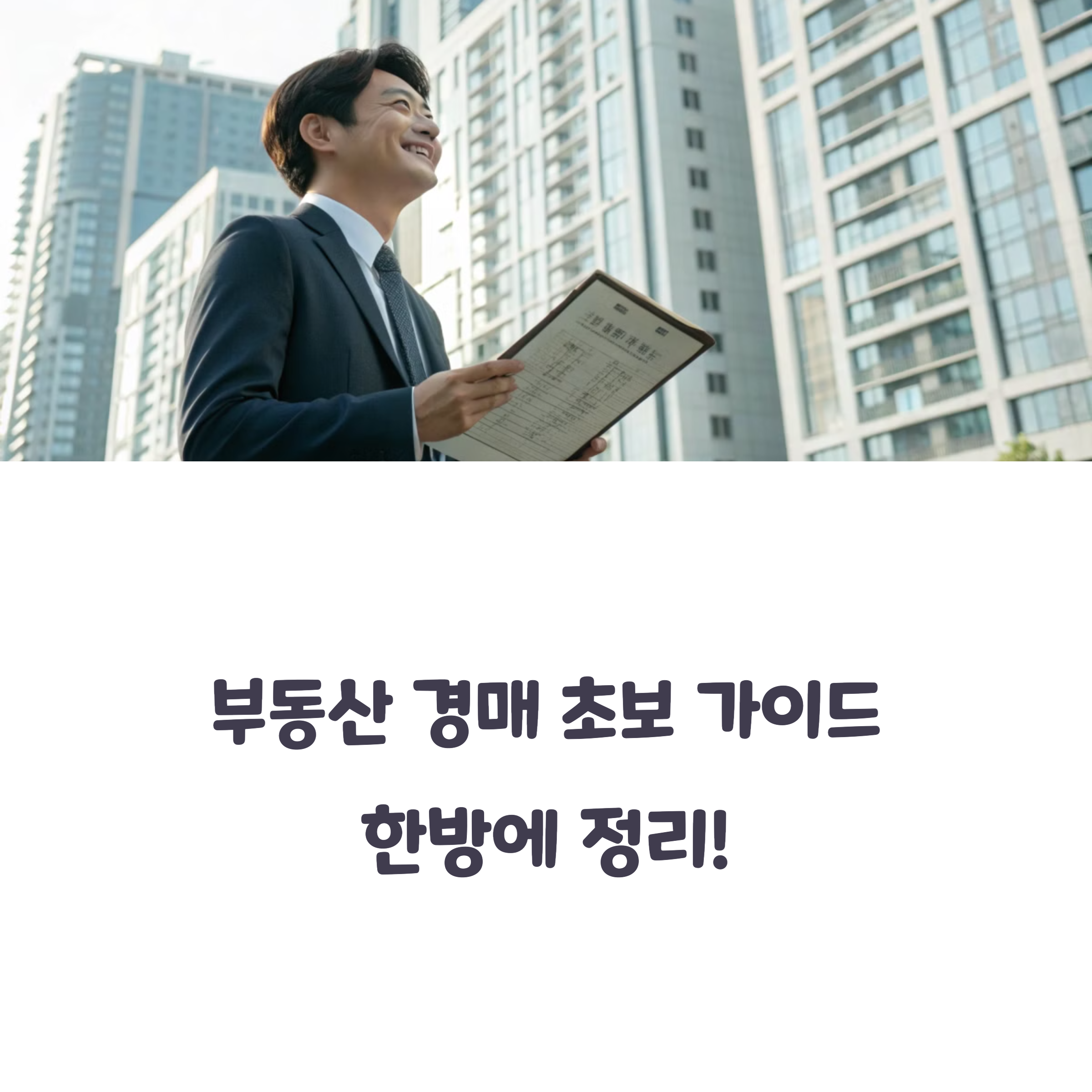 부동산 경매 초보 가이드, 한방에 정리